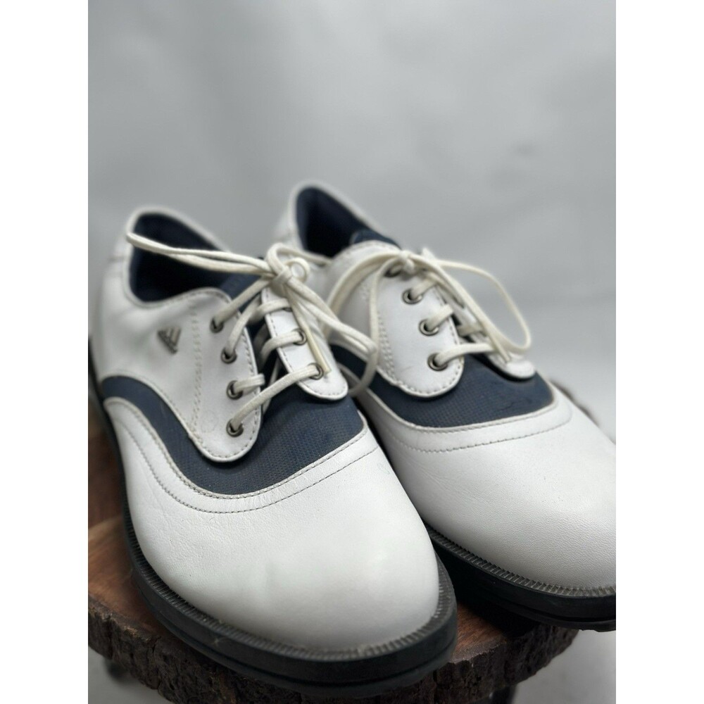 Adidas Z-Traxion Golf Shoes White Black Leather Size 7 #791003 Great Condition